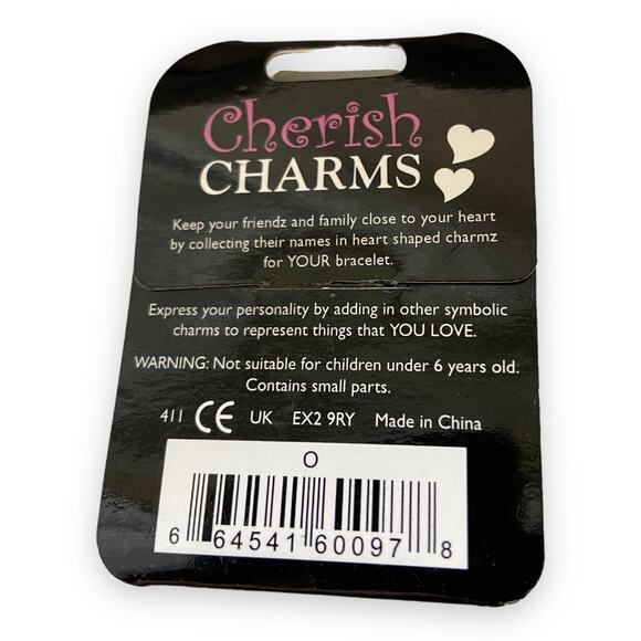 Cherish Charms O Monogram Initial Bracelet Charm NEW NWT Silvertone Silver Tone - Picture 3 of 3